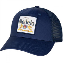 Modelo Especial Logo Patch Navy Adjustable Trucker Hat Blue - £27.96 GBP