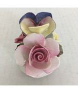 Vintage Aynsley fine bone china small hand painted  decorative flower bo... - $24.70