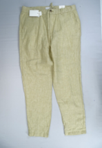 Porter &amp; Ash Hommes Chino Lin Biodégradable Acceptable Pantalon Beige Sz... - £30.40 GBP