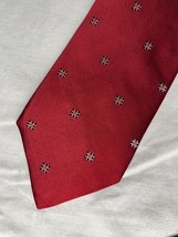 Oxford Crest Tie Red With Square Pattern All Silk - $10.00