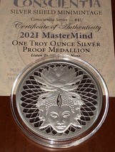 1 Oz Silver Mastermind Proof Super Low Coa In 100s 2021 Silver Shield - £103.49 GBP
