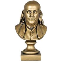 Benjamin Franklin Bust 9" Museum Sculpture Replica Reproduction - $117.81