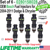 NEW OEM x6 Bosch 4Hole Upgrade Fuel Injectors for 2009-10 Volkswagen Routan 4.0L - £214.54 GBP