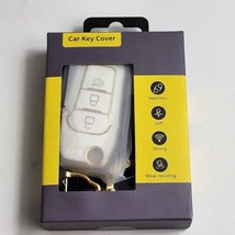 White Key Chain Fob Cover for Ford 2015-22 Focus Escot Fiesta Edge Fusio... - $4.94