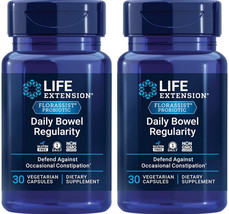Florassist Probiotic Daily Bowel Regularity Constipation 60 Caps Life Extension - £30.66 GBP