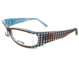 JF Rey Gafas Monturas JF1107 9121 Marrón Azul Transparente de Cuadros 52... - $116.16