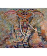 Elephant in Pastels Tapestry 200 cm x 150 cm Wall Hanging Boho Home Decor - €16,61 EUR