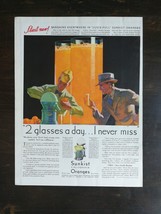 Vintage 1932 Sunkist California Oranges Full Page Original Ad 424 - $6.92