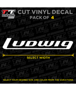 Ludwig Drums Logo Vinyl Decal Sticker – Pack of 4 – Select Size &amp; Color - $3.00+