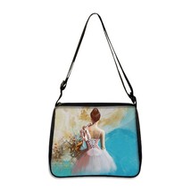 Cute Ballet Dancer Print Shoulder Bag Women Handbags Canvas Underarm Cro... - £19.26 GBP