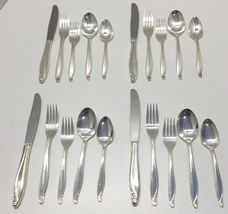20 pc Oneida Silver Wm A Rogers Silver Overlaid Flowertime 1963 5 pc Place Set  - £43.02 GBP