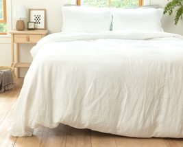 White Solid Washed Cotton Duvet Cover Boho Bedding 100% Cotton Exclusive... - $34.29+