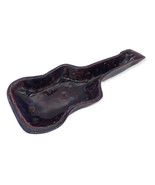 Guitar Art Pottery Bowl Dish Candy Nuts Jewelry Keys Barware Purple Hand... - £43.83 GBP