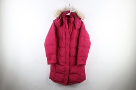 Vintage LL Bean Womens Small Duck Down Fill Hooded Full Length Puffer Jacket - £77.93 GBP