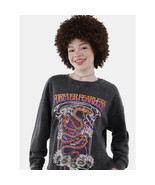 No Boundaries Juniors Washed Crewneck Sweatshirt, Black Size XXS(00) - $36.10 CAD