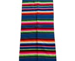 Mexican Saltillo Sarape Woven Wool Colorful Stripe Table Rectangle 55&quot;x2... - $59.35