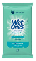Wet Ones Hand &amp; Face Wipes, Sensitive Skin and Fragrance Free, Pack of 20 Wipes - $3.95