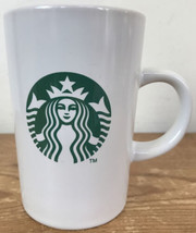 Starbucks 2011 Classic Logo Green White Ceramic Tall Coffee Mug 10.6 Fl Oz - £19.66 GBP