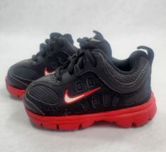 Nike Fusion ST 2 Toddler Shoes Size 4C Black Red Lace Up Sneakers 429915-001 - £18.34 GBP