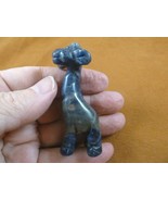 (Y-GIR-ST-704) blue gray GIRAFFE gemstone carving FIGURINE giraffes ston... - $24.05 CAD