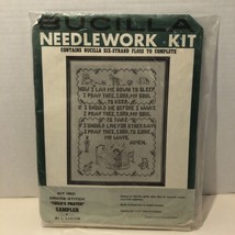 Now I Lay Me Embroidery Kit Bucilla Child&#39;s Prayer Stamped Cross Stitch ... - $9.89