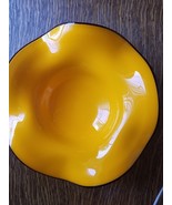 Home Decor ~ Tangerine Colored ~ 10&quot; Diameter x 5&quot; Tall ~ Pedestal Glass... - €34,24 EUR
