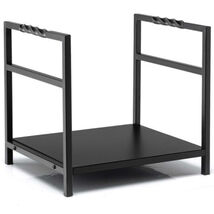 Firewood Log Rack with Unique Handle and Raised Feet-Black - $50.21