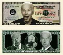 ✅ Let&#39;s Go Brandon FJB Joe Biden Sucks 5 Pack Funny Money Novelty Dollar... - £4.62 GBP