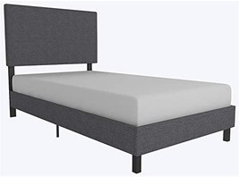 Dhp Janford Upholstered Bed, Gray Linen, Twin - $99.95