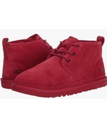 UGG Plush Neumel Red Thick Warm Wool Blend Lining Suede Chukka Boots Mn&#39;... - $121.71 CAD
