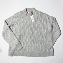 Nwt Vineyard Vines Aran Stitch Mock Neck Wool Soft Sweater Xl Heather X-Large - £58.48 GBP