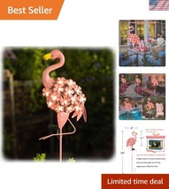 Weatherproof Flamingo Solar Lights - 27 Warm White LED Outdoor Decoration - $747.27 MXN