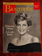 BIOGRAPHY September 1998 Princess Diana Meryl Streep Matt Damon Billie Jean King - £7.68 GBP