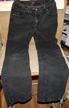 Woman&#39;s Jeans Lee Riders 32 x 29 Straight Leg 10&quot; Rise 130273 Black 12 Reg 244T - £17.97 GBP