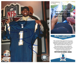 LaDainian Tomlinson signed San Diego Chargers football 8x10 photo Beckett proof - £158.26 GBP