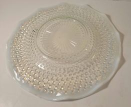 2 Moonstone Hobnail Fluted Glass Serving Plates 10.5" Wide image 2