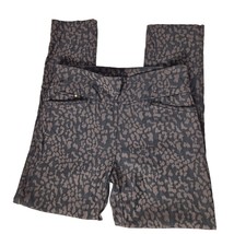 Attyre Women&#39;s Pull On Skinny Pants Size 4 Black Brown Cheetah Print Casual - £24.92 GBP