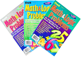 NEW Lot 3 Penny Press Dell Math &amp; Logic Problems Puzzle Books Cross Sums Kenken - £15.49 GBP