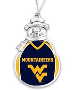 60629 WVU West Virginia Mountaineers Basketball Jersey Snowman Ornament - £13.17 GBP