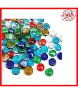 Mixed Color Glass Pebbles (5 Lb) - Perfect for Mosaic Crafts &amp; Floral Di... - $44.06 CAD