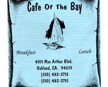 Cafe of the Bay Menu MacArthur Blvd Oakland California - £13.94 GBP