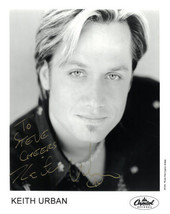 Keith Urban signed Capitol Records Vintage B&amp;W 8x10 Photo with Cheers, To Steve  - £105.51 GBP