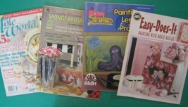 Lot 4 Book Painting Teaching Instruction Guide Lettering Sponge Tole Dewberry A - £6.73 GBP