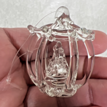 Vintage Crystal Blown Glass Birdcage Fir Tree Christmas Tree Ornament 1 ... - $9.41