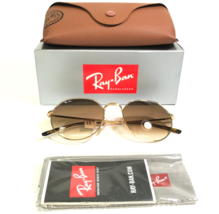 Ray-Ban Sunglasses RB3565 JACK 001/51 Polished Gold Hexagon Wire Rim 55-20-145 - £117.38 GBP