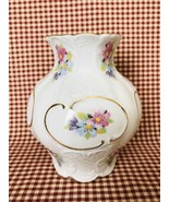 Vintage 1970s Lindner Handarbeit Floral Bud Vase w/Gold Trim, Made in W.... - $51.79 CAD