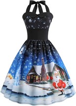Cute Nextmia Christmas Halter Dress Retro Cocktail Casual Medium (Never ... - $221.44 MXN