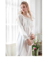 Cotton Victorian Vintage Nightgown, Edwardian winter Nightgown, Christma... - £123.89 GBP