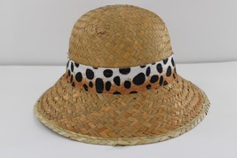 Oberon Safari Straw Hat Sz L Mens Cheetah Print Band Animal Black Spots Brwnorng - £7.90 GBP