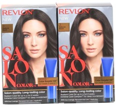 2 Revlon Salon Color 3 Natural Black Booster Kit Luminous Gray Coverage - £19.65 GBP